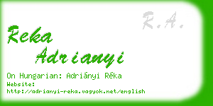 reka adrianyi business card