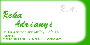 reka adrianyi business card